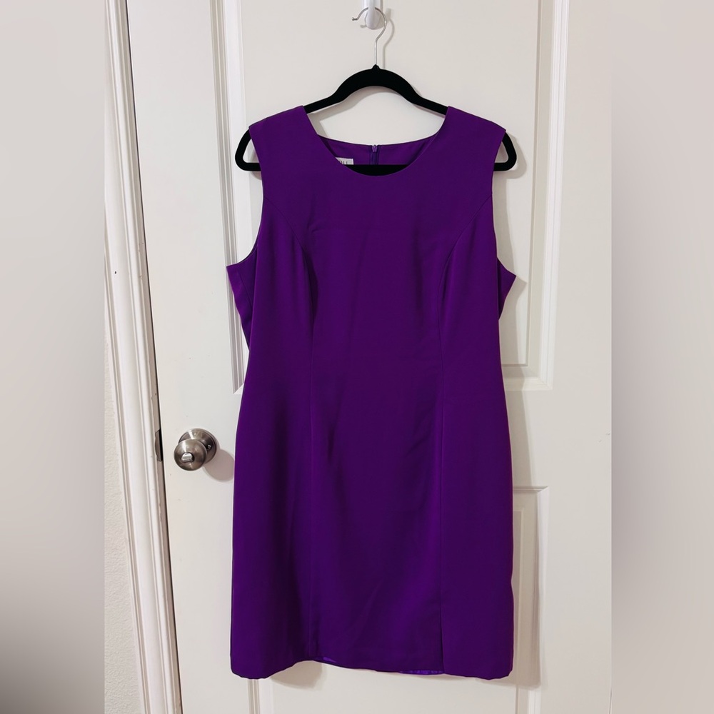 Chic Sleeveless Purple Midi Dress